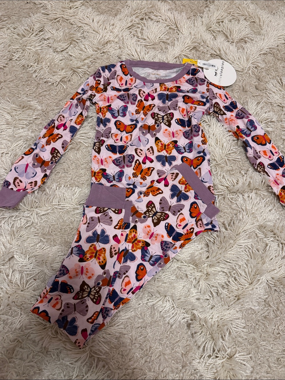 Little Sleepies Lavender Butterfly Long Sleeve Pajama Set